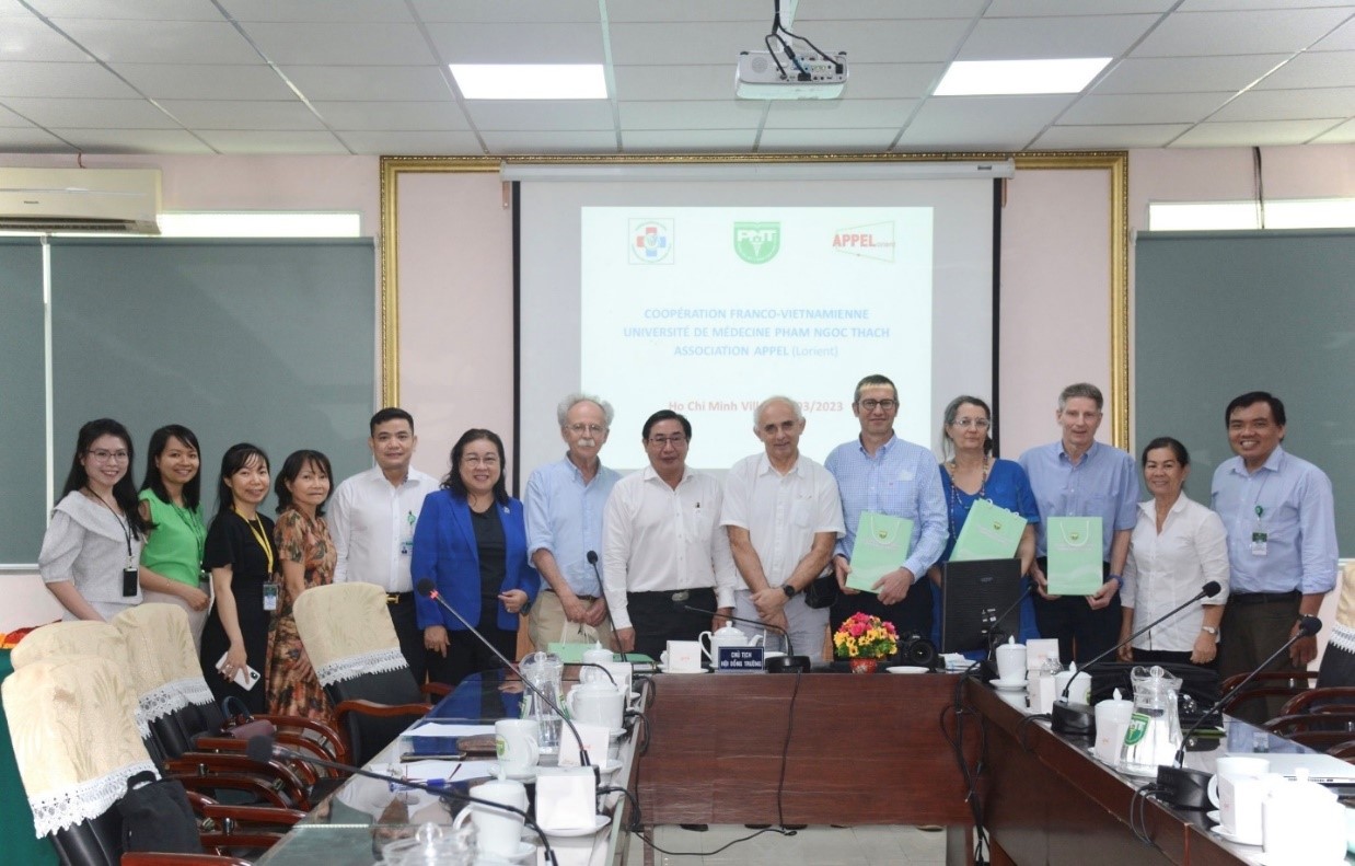 Báo cáo về Buổi làm việc giữa Trường Đại học Y khoa Phạm Ngọc Thạch và Hội Appel Lorient, Đoàn Giáo sư Viện – Trường Đại học Rennes và Liên Chi hội Chu sinh – Sơ sinh TP.HCM