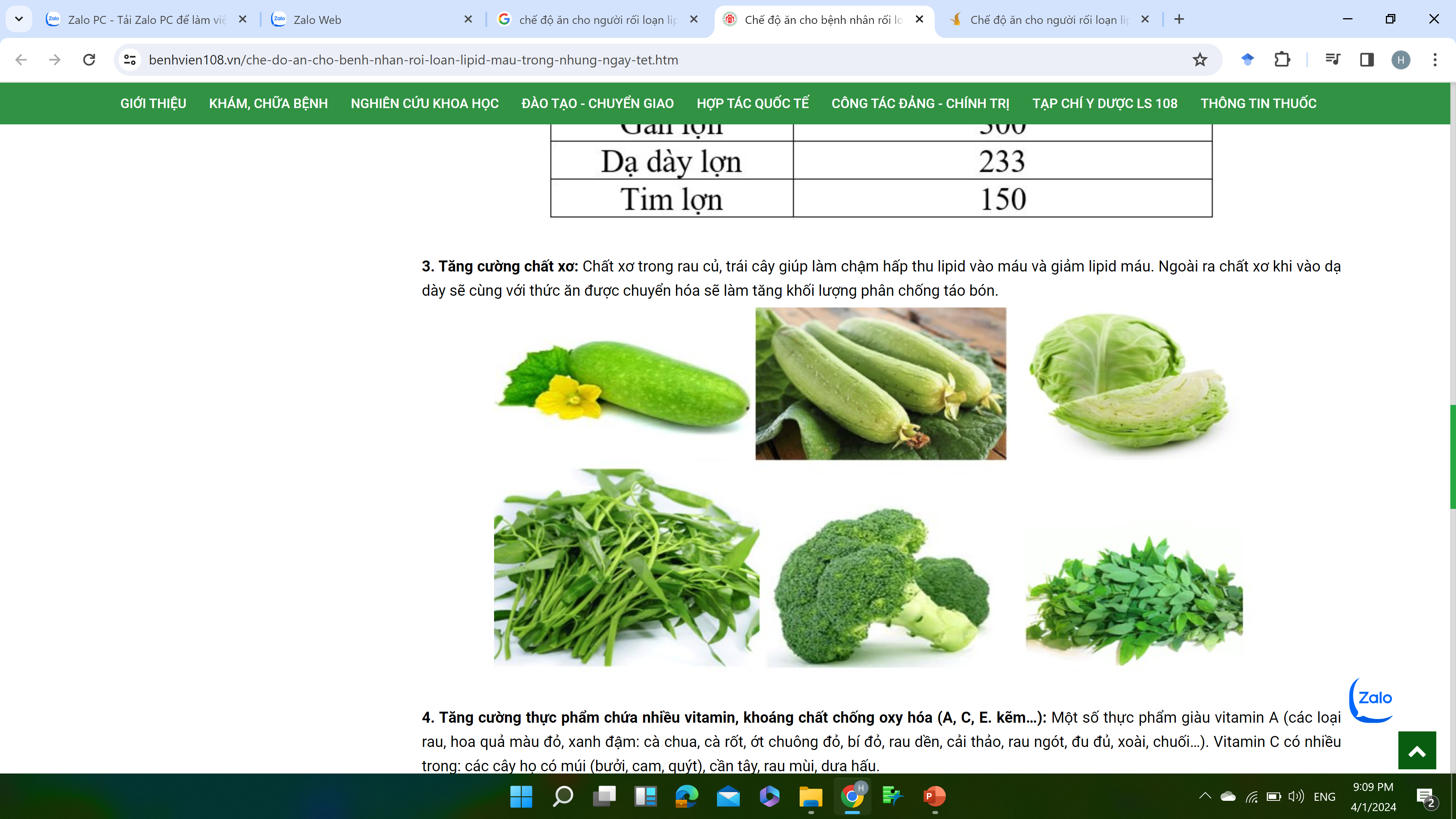 DINH DƯỠNG TRONG PHÒNG NGỪA VÀ ĐIỀU TRỊ BỆNH MẠN TÍNH